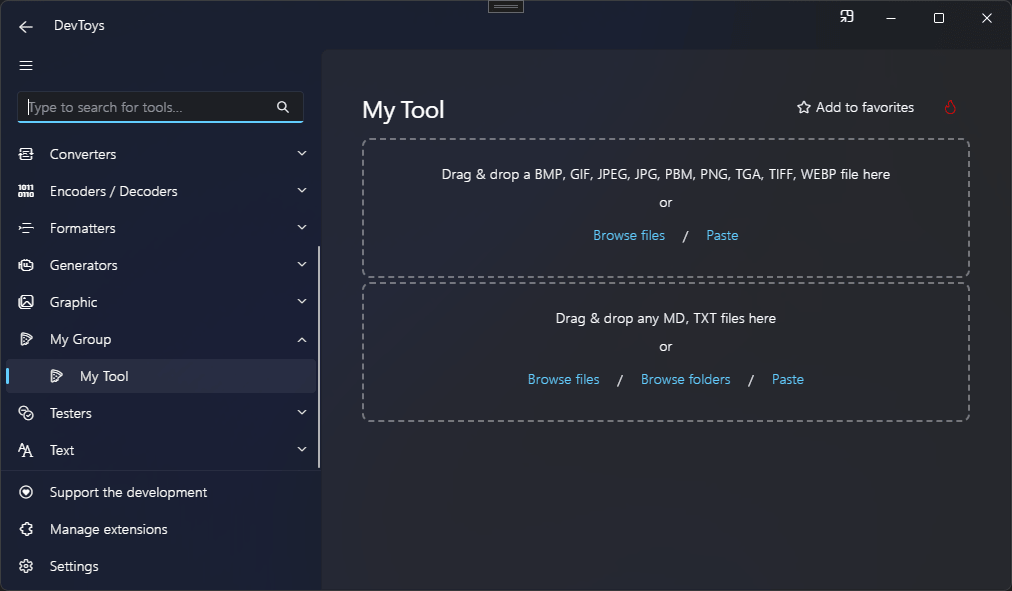 DevToys - My Tool - File Selector