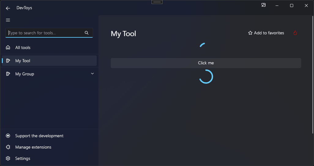 DevToys - My Tool - Progress Ring